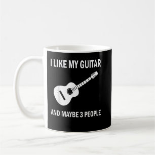 Taza De Café Me gusta mi camiseta de guitarra, músico guitarris
