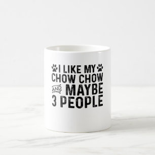 Taza De Café Me Gusta Mi Chow Chow Y 3 Personas