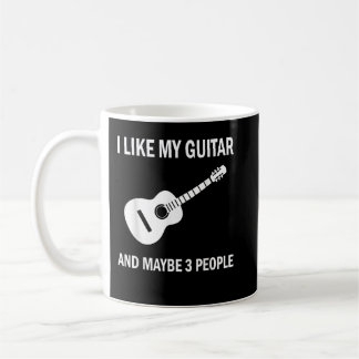 Taza De Café Me Gusta Mi Guitarra Tshirt Funny Guitarist Player