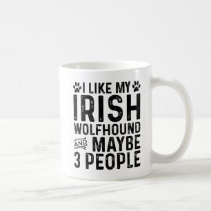 Taza De Café Me gusta mi lobo de Irlanda y 3 personas