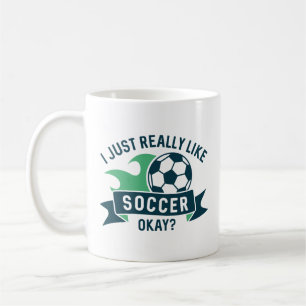Taza De Café Me Gusta Mucho El Fútbol Vale