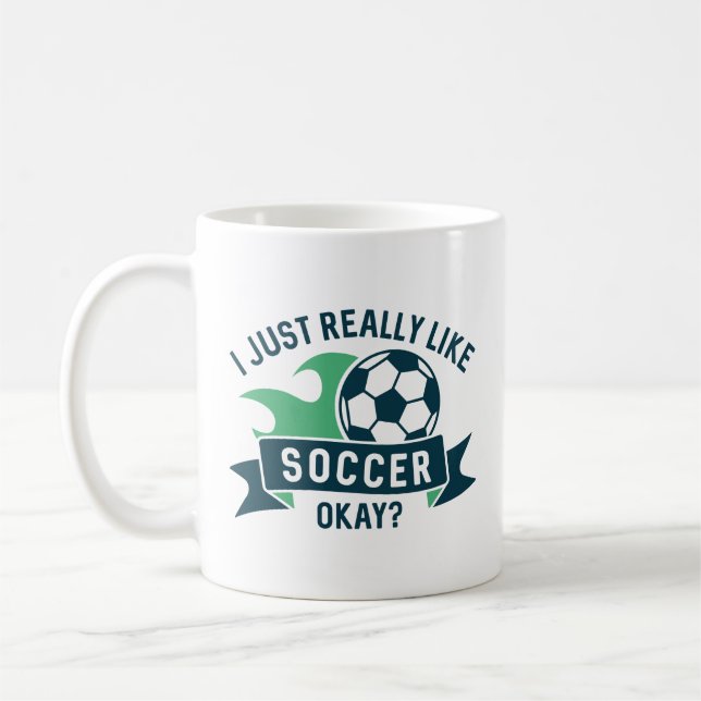 Taza De Café Me Gusta Mucho El Fútbol Vale (Izquierda)