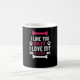 Taza De Café Me gusta que me encantan mis gatos