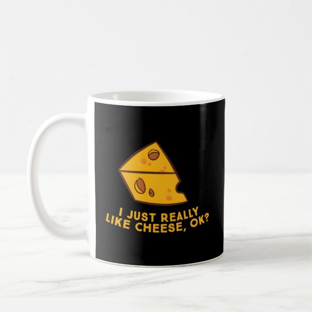 Taza De Café Me Gusta Realmente El Humor De Comida Queso Bien (Izquierda)