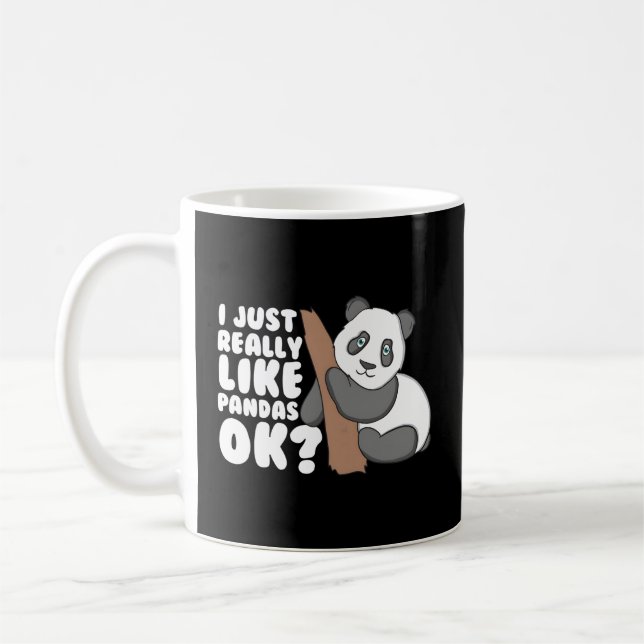 Taza De Café Me Gusta Realmente Pandas Ok Panda (Izquierda)