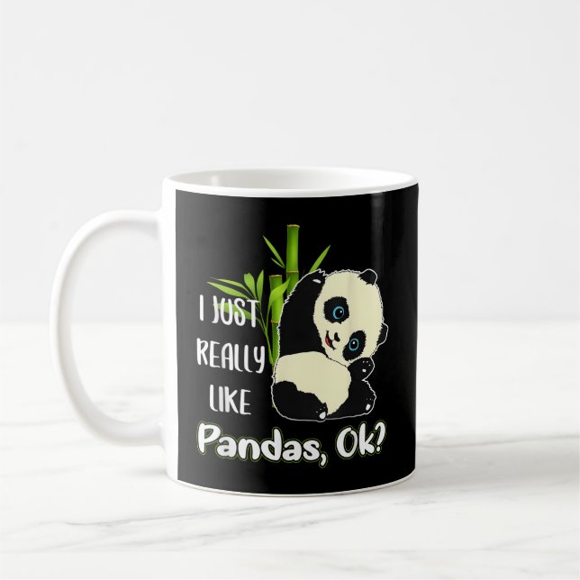 Taza De Café Me Gusta Realmente Pandas Ok Pandas (Izquierda)