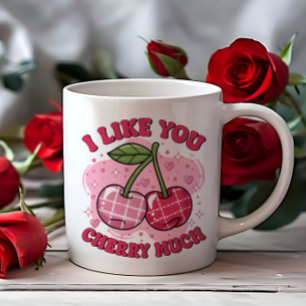 Taza De Café Me Gusta Tu Cereza Mucho Cuto San Valentín
