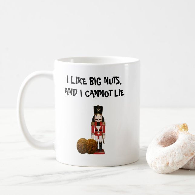 TAZA DE CAFÉ ME GUSTAN LAS GRANDES TUTAS Y NO PUEDO MENTIR MUG (Con donut)