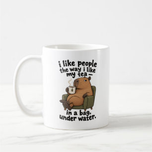 Taza De Café Me gustan las personas como me gusta el té Capybar
