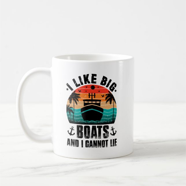 Taza De Café Me gustan los barcos grandes y no puedo mentir, lo (Izquierda)