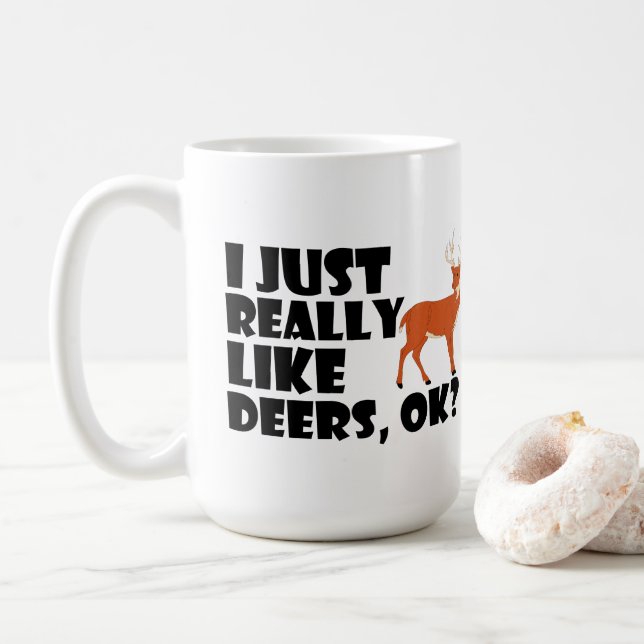 Taza De Café Me Gustan Los Deers, ¿De Acuerdo? (Con donut)