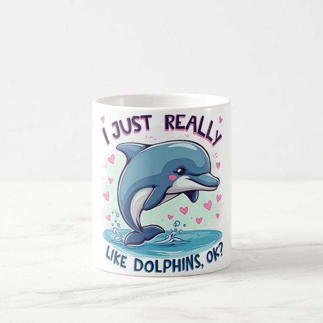 Taza De Café Me Gustan Los Delfines (Centro)