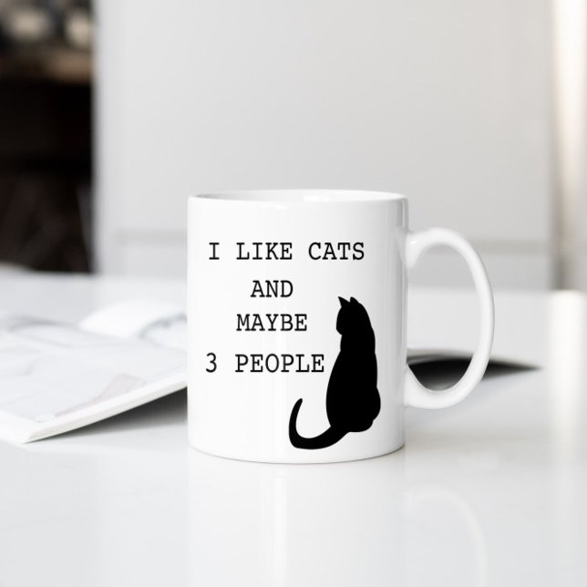 Taza De Café Me gustan los gatos ⎢ el divertido mog (Subido por el creador)