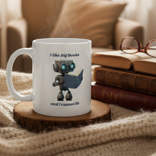 Taza De Café Me gustan los libros grandes y no puedo mentir (Subido por el creador)