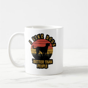 Taza De Café Me gustan los perros más que la gente