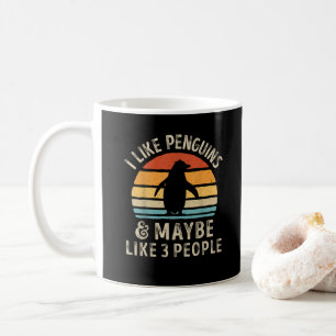 Taza De Café Me gustan los pingüinos y quizás 3 personas divert