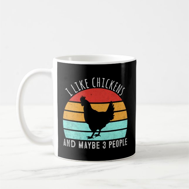 Taza De Café Me Gustan Los Pollos Y Quizá 3 Personas (Izquierda)