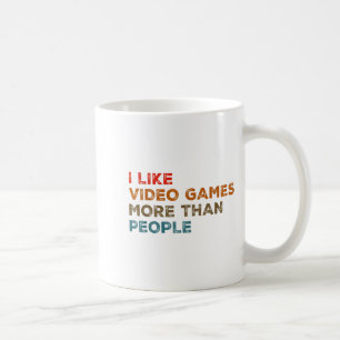 Taza De Café Me gustan los videojuegos más que la gente diverti