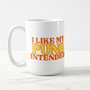 Taza De Café Me Gustan Mis Puns Para El Café Mug