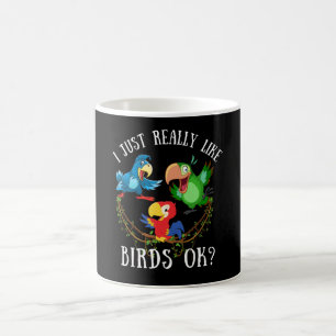 Taza De Café Me gustan mucho los pájaros, ¿vale?