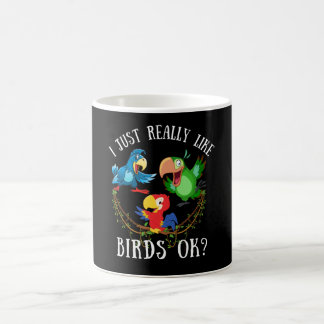 Taza De Café Me gustan mucho los pájaros, ¿vale?