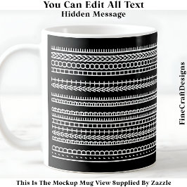 Taza De Café Me gustaría estar en casa Mensaje oculto 084W cita