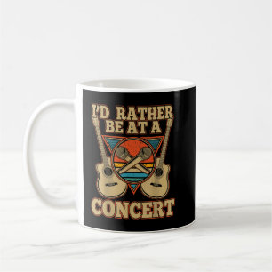 Taza De Café Me gustaría estar en un concierto guitarra acústic