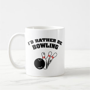 Taza de café Me gustaría estar jugando bolos