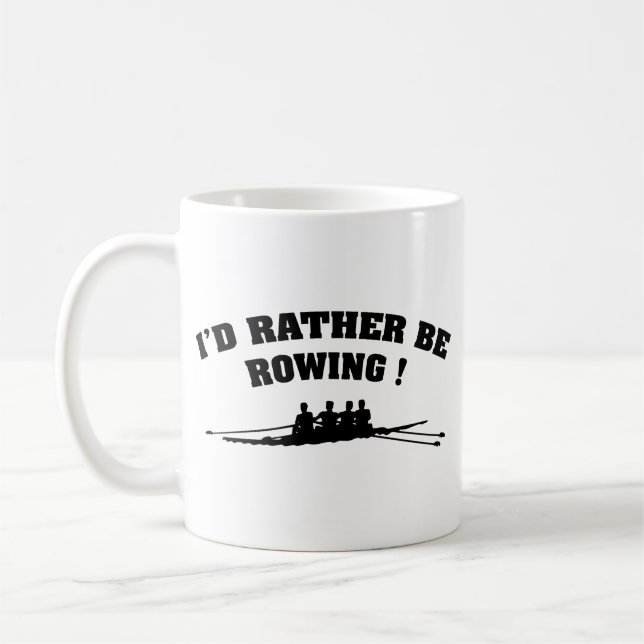Taza de café Me gustaría estar remando (Izquierda)