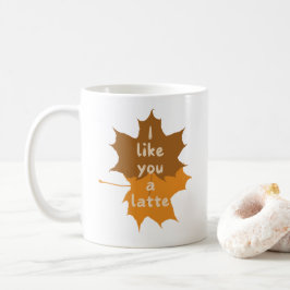 Taza De Café Me gustas un regalo de otoño de las hojas de arce 