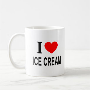 Taza De Café Me ❤️ HELADO Me encanta el helado Me encanta el he