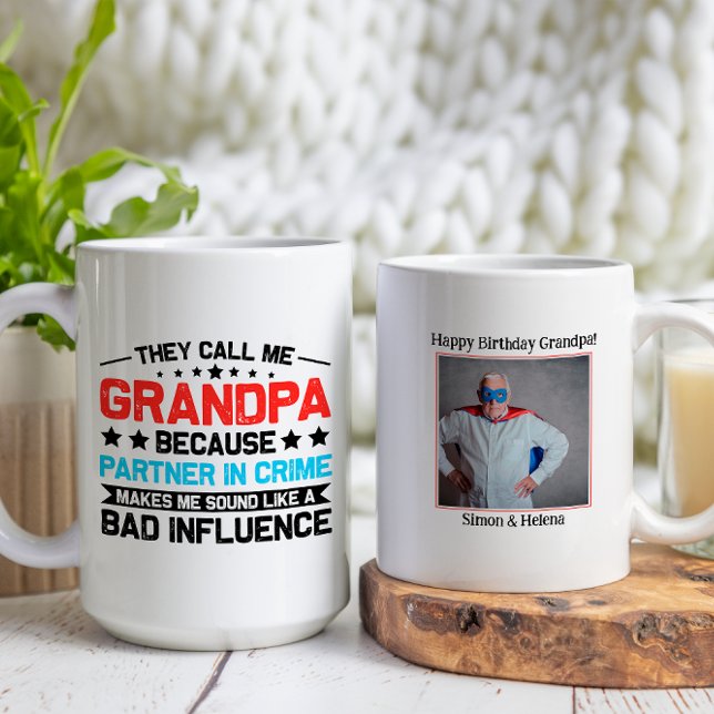 Taza De Café Me Llaman Abuelo Gracioso Abuelo Fotos De Cumpleañ (Subido por el creador)