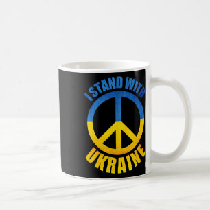 Taza De Café Me mantengo con el símbolo de la paz de Ucrania
