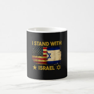 Taza De Café Me mantengo con Israel Bandera de América