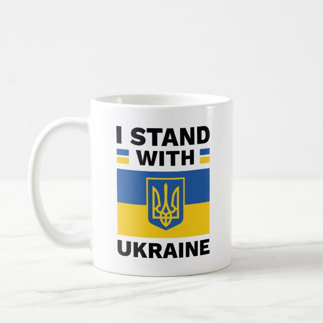 Taza De Café Me mantengo con Ucrania (Izquierda)