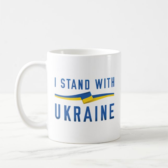Taza De Café Me mantengo con Ucrania (Izquierda)
