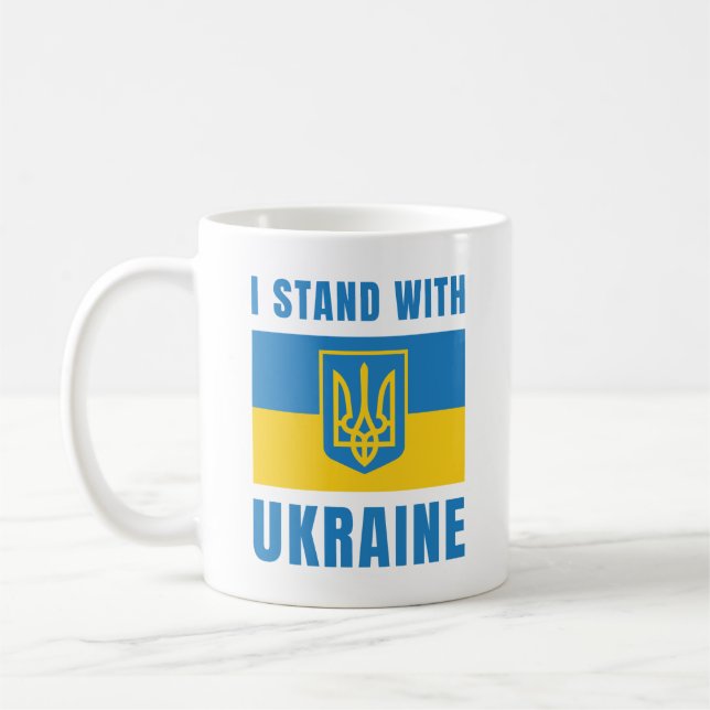 Taza De Café Me mantengo con Ucrania (Izquierda)
