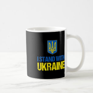Taza De Café Me mantengo con Ucrania Apoyo americano Bandera uc