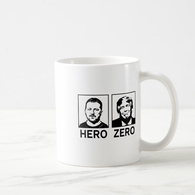 Taza De Café Me mantengo con Ucrania Héroe Ucraniano Zero Zelen (Derecha)