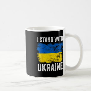 Taza De Café Me mantengo con Ucrania vintage bandera ucraniana