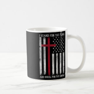 Taza De Café Me Paro Por La Bandera Me Arrodillo Por La Cruz Us