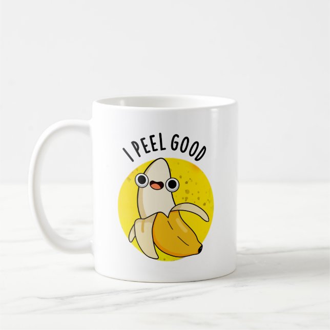 Taza De Café Me Peel Buena Graciosa Fruit Banana Pun (Izquierda)