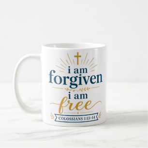 Taza De Café Me Perdona Estoy Libre Ánimo Cristiano