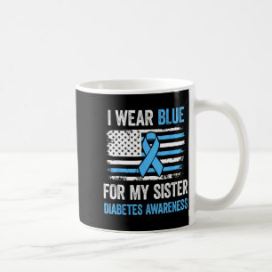 Taza De Café Me pongo azul por la conciencia de la diabetes T1 