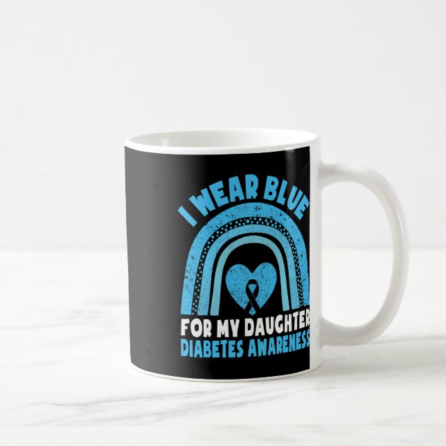 Taza De Café Me Pongo Azul Por Mi Hija Diabetes Conciencia T1d (Derecha)