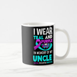 Taza De Café Me pongo azul verdoso y morado por la Prevención d