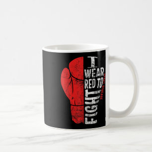 Taza De Café Me Pongo Rojo Para Luchar Concienciación Sobre Enf