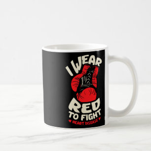 Taza De Café Me pongo rojo para luchar contra una cardiopatía c