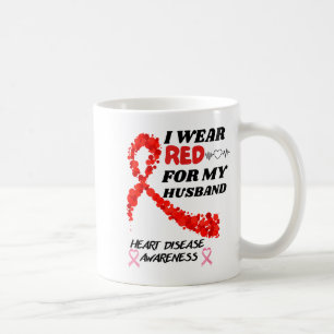 Taza De Café Me pongo rojo por la conciencia de la enfermedad c
