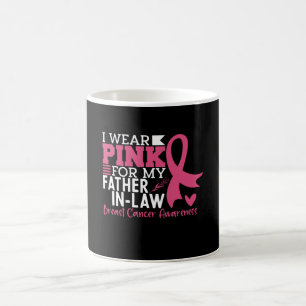 Taza De Café Me pongo rosa por el cáncer de mama de mi suegro